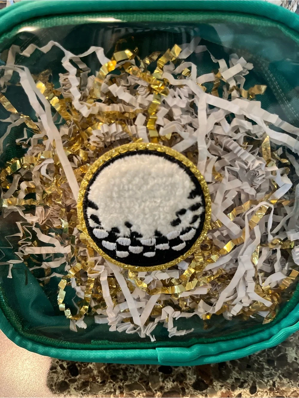 Green 'GOLF' Clear Pouch Set